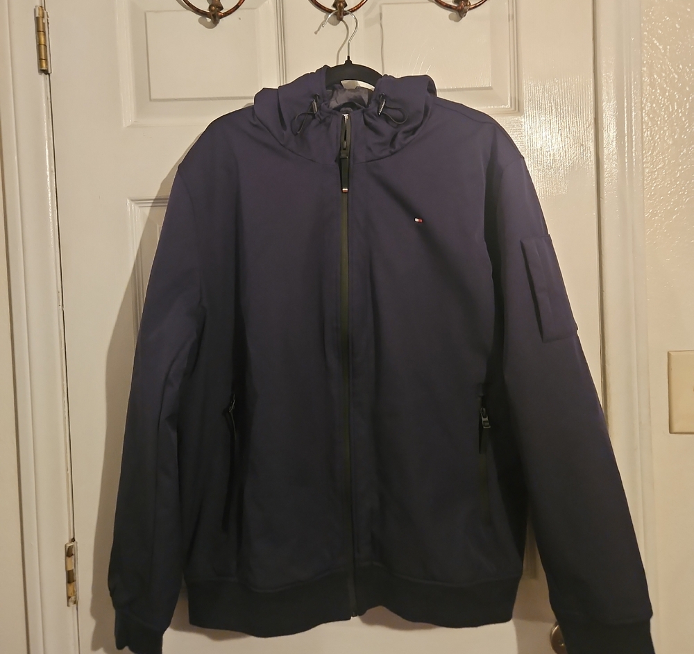 Tommy Hilfiger Dark Blue Hooded Windbreaker